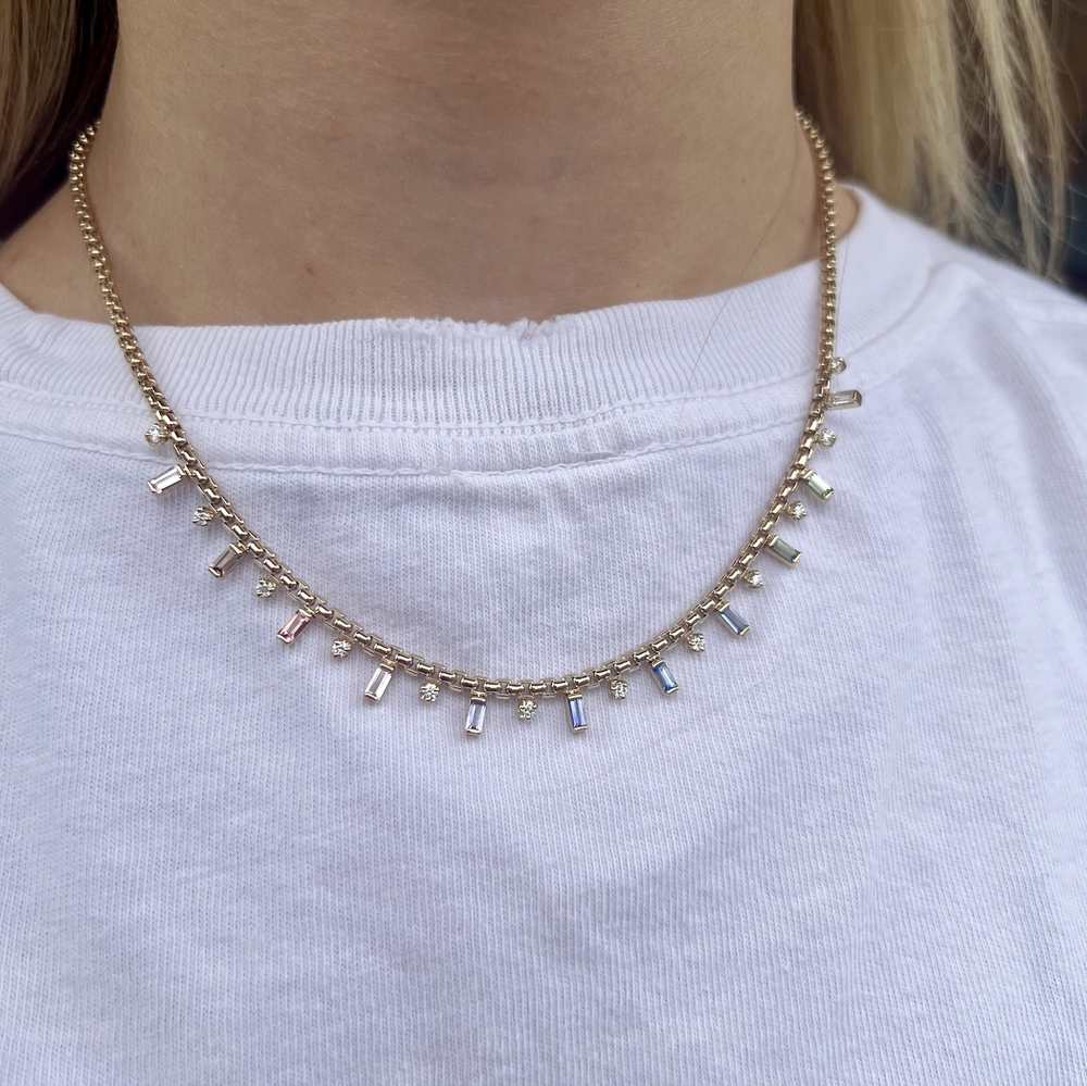 Zoe Chicco Large Square Oval Link Chain Necklace with Toggle Clasp